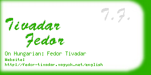 tivadar fedor business card